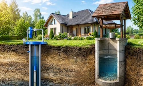 Автономное водоснабжение загородного дома Когалым: скважина или колодец 